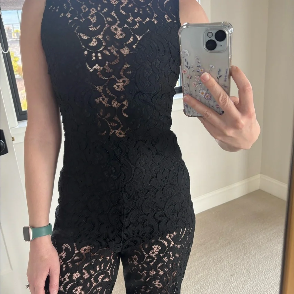 Black lace jumpsuit ANGL - Picture 3 of 7